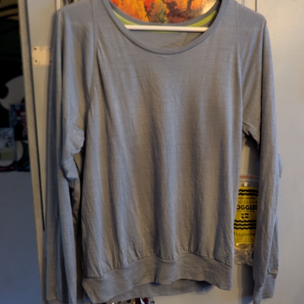 Icebreaker Light Gray Women's Long Sleeve Top